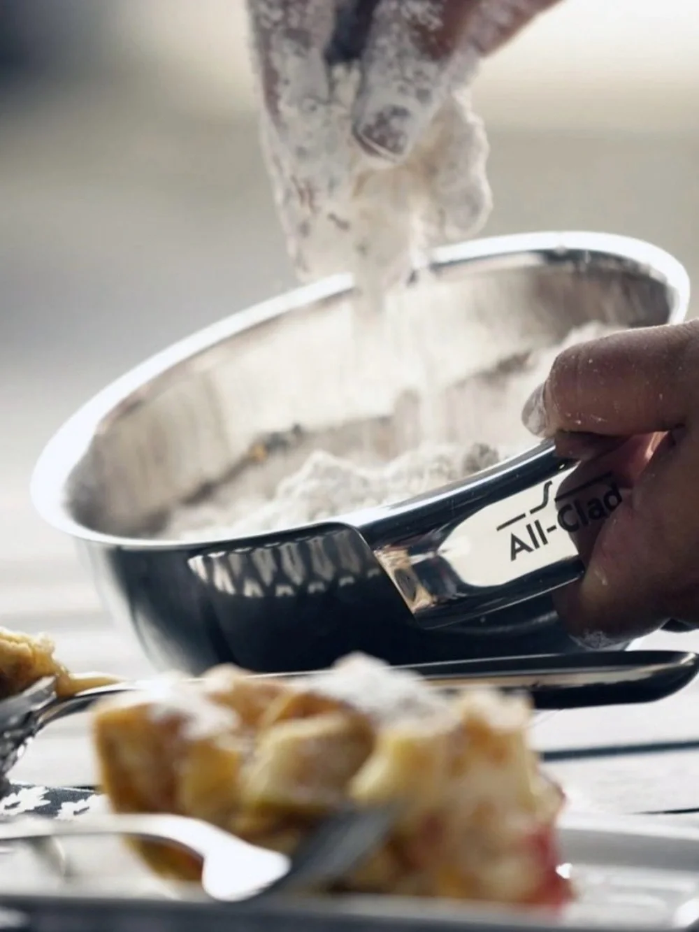 New! Crate&Barrel x All-Clad Polished Stainless Steel Mixing Bowl - 3QT